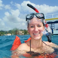 Nichole Snorkeling in Dominica