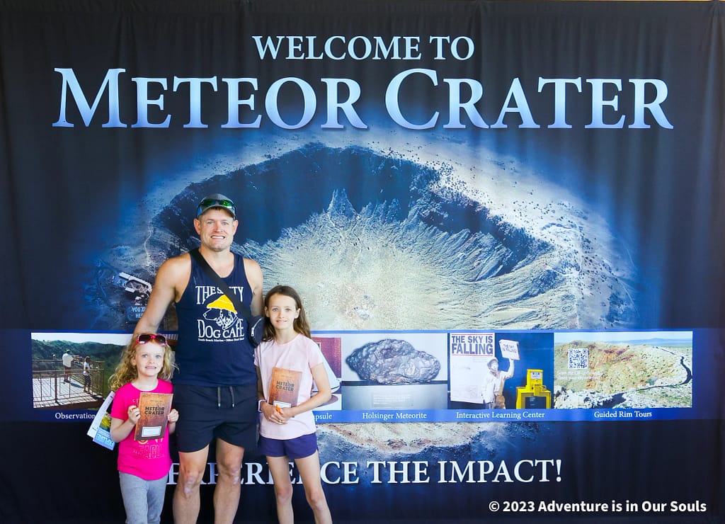 Dustin, Buttercup and Spider Monkey at Meteor Crater Natural Landmark