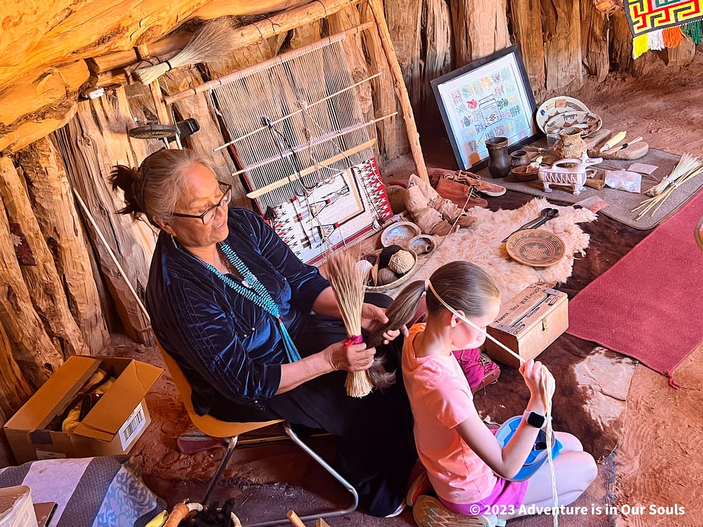 Hair Tying - Monument Valley