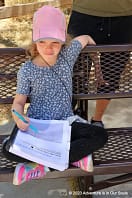 Spider Monkey working on Junior Ranger materials at Montezuma Castle NM