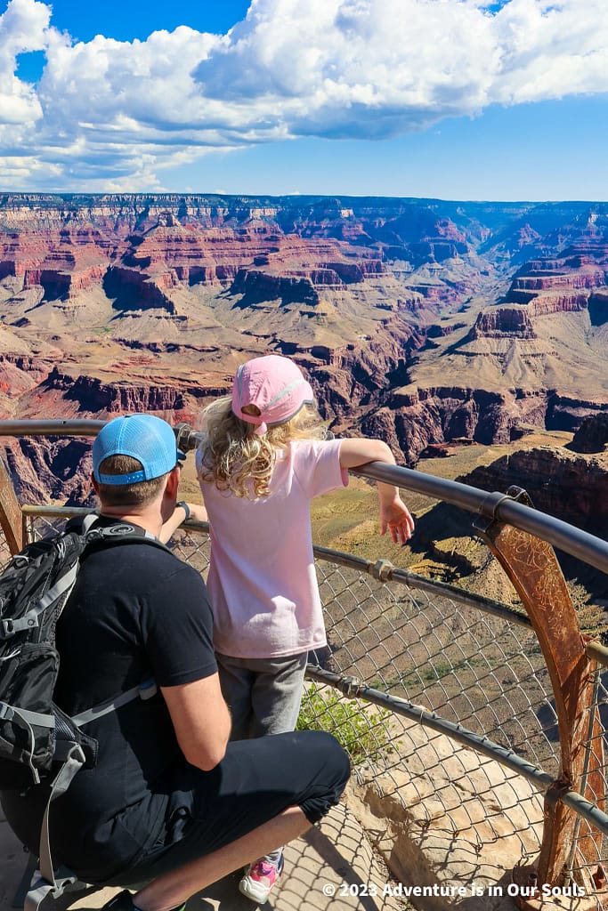 Dustin and Spider Monkey at Mather Point, Grand Canyon National Park