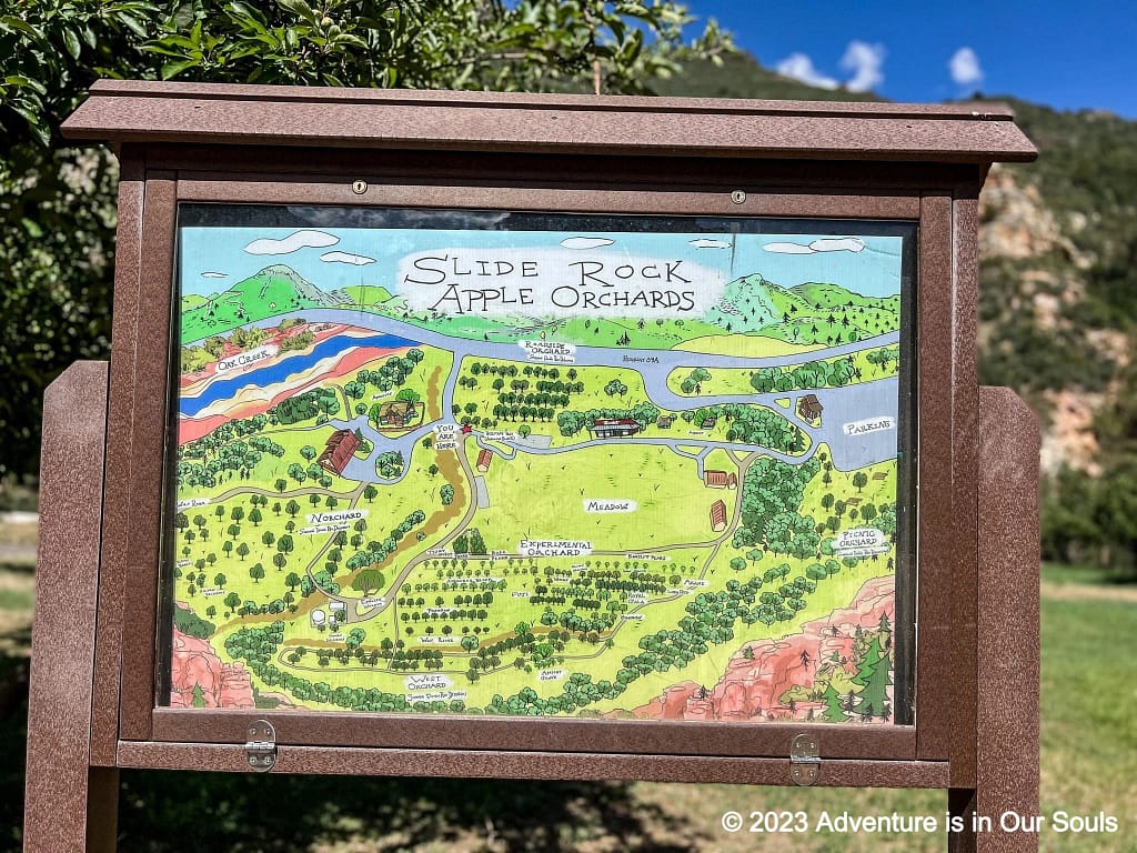Map of the Orchards at Slide Rock State Park in Sedona, Arizona