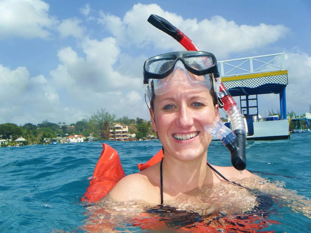 Nichole Snorkeling in Dominica