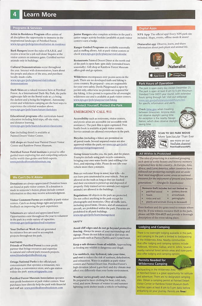 Petrified Forest National Park Brochure