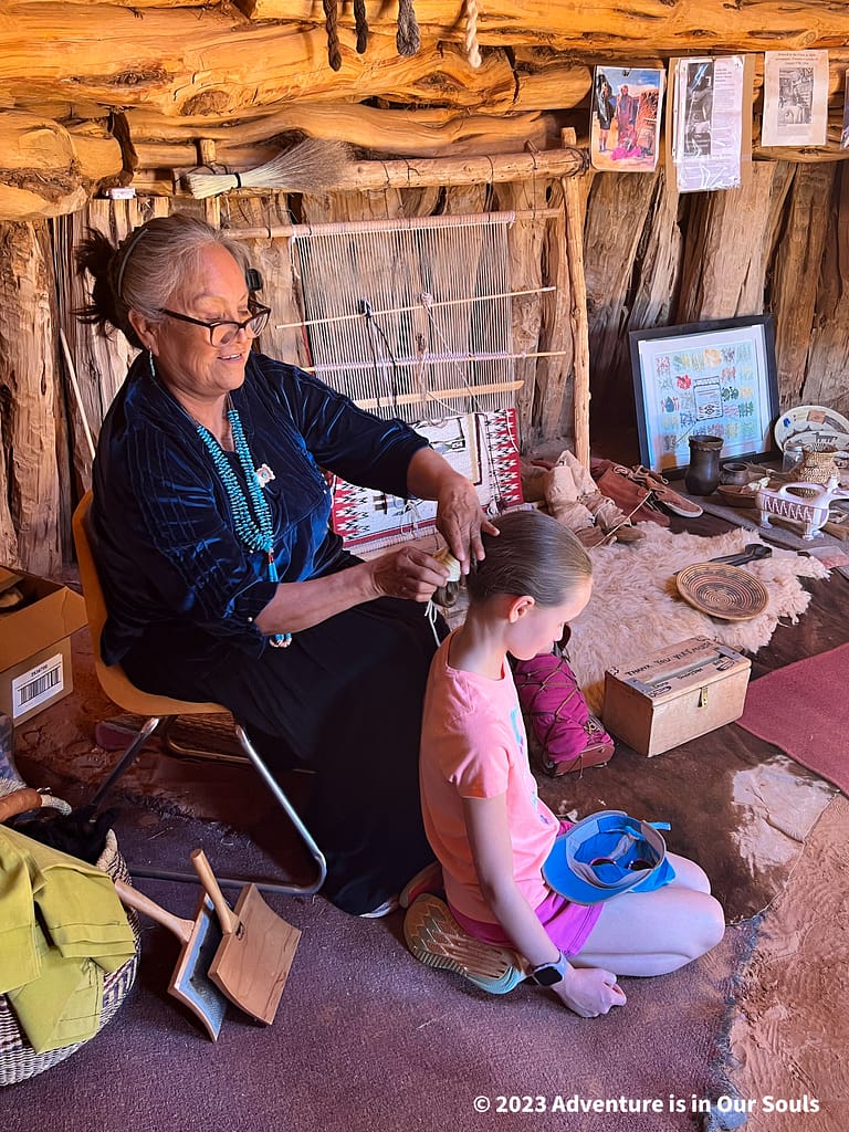 Hair Tying - Monument Valley