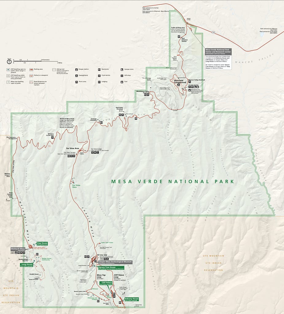 Mesa Verde NP Map