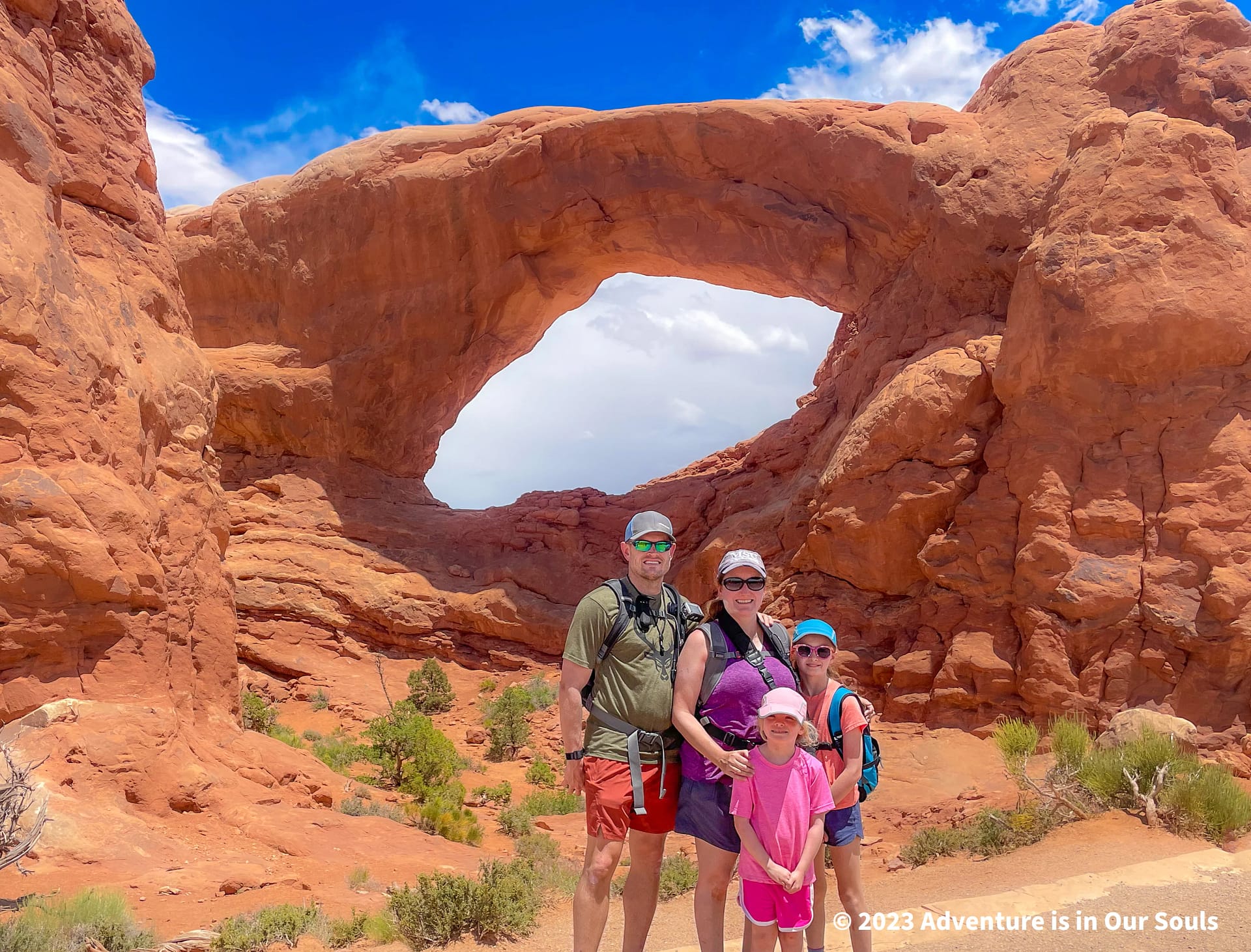 Our family at Arches National Park